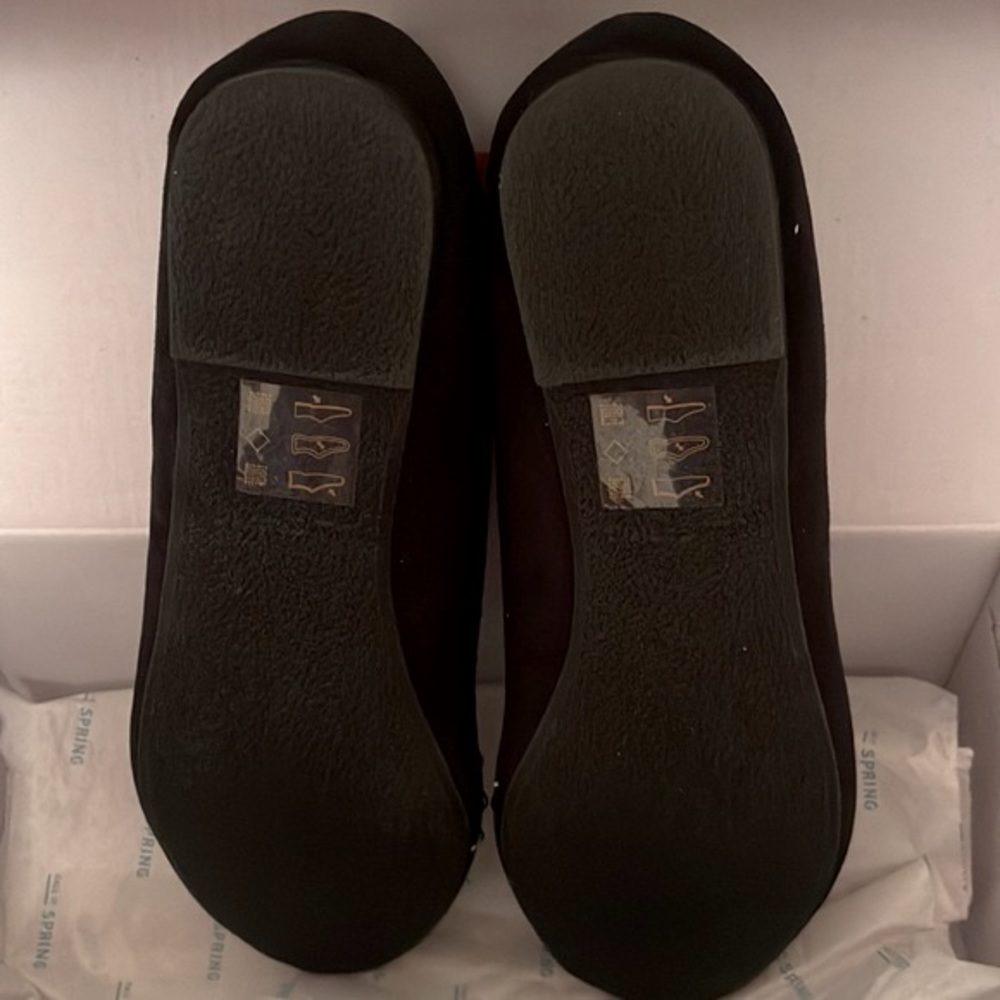 ** NEW in BOX** Call it Spring Black Faux Suede Embellished Flats - Picture 6 of 8